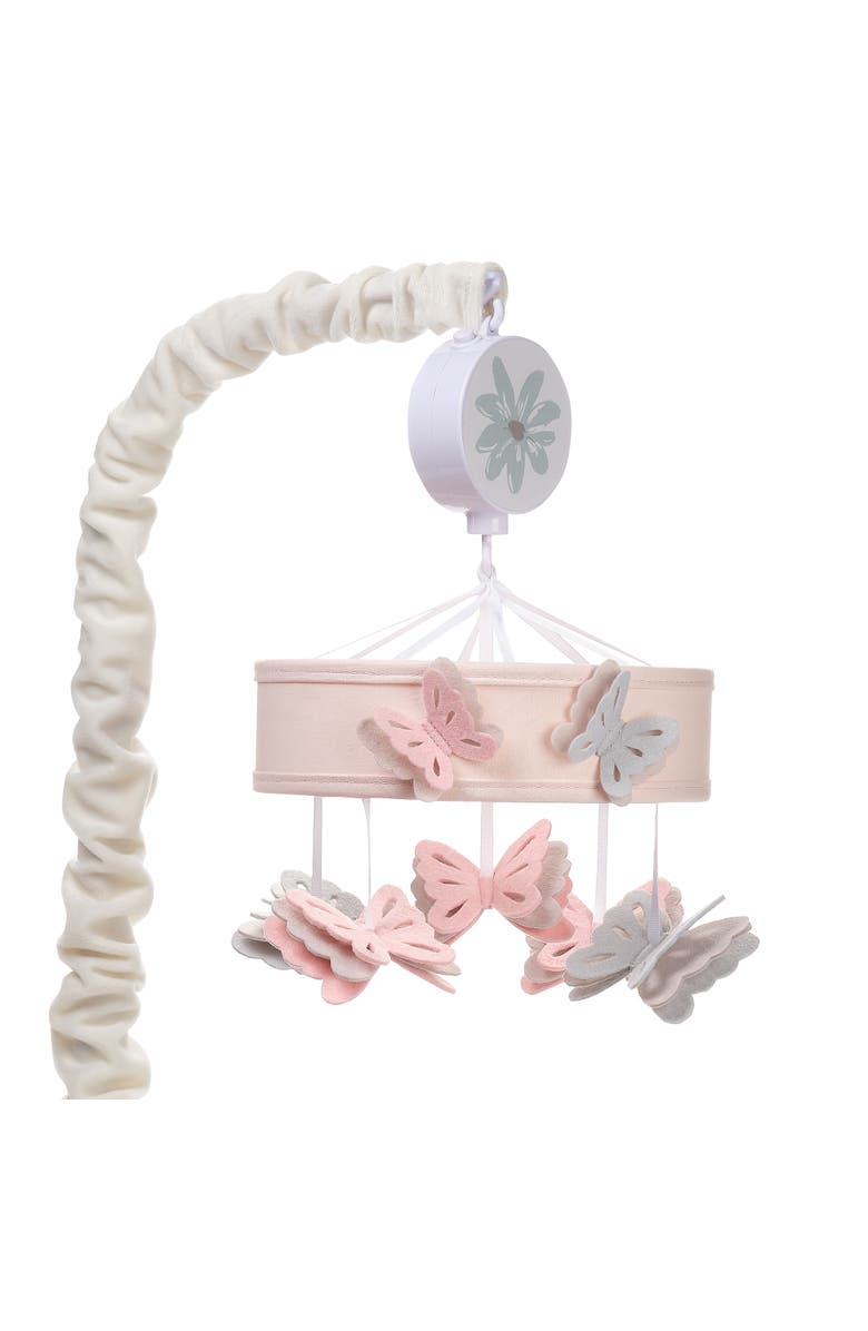 Lambs & Ivy Baby Blooms Butterfly Musical Baby Crib Mobile Soother Toy, Main, color, Multicolor