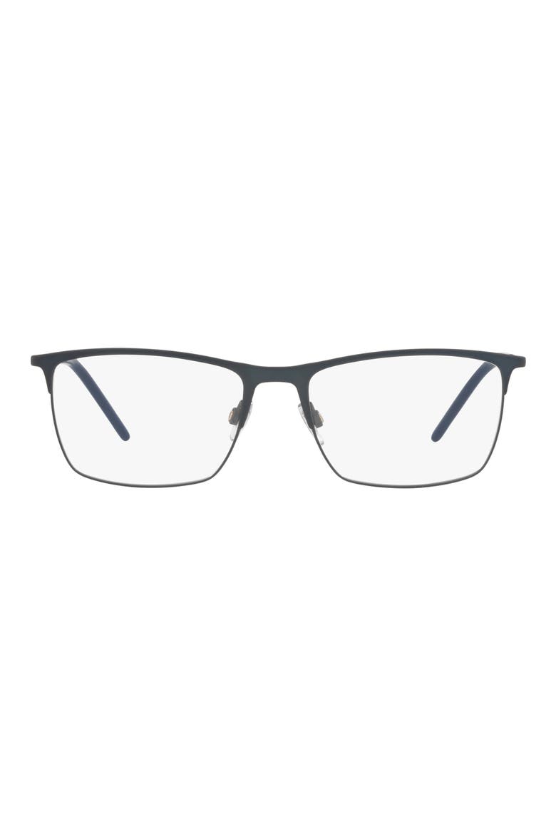 Dolce & Gabbana 57mm Rectangular Optical Glasses, Main, color, NAVY