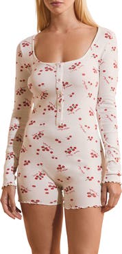 Etam Printed Long Sleeve Romper