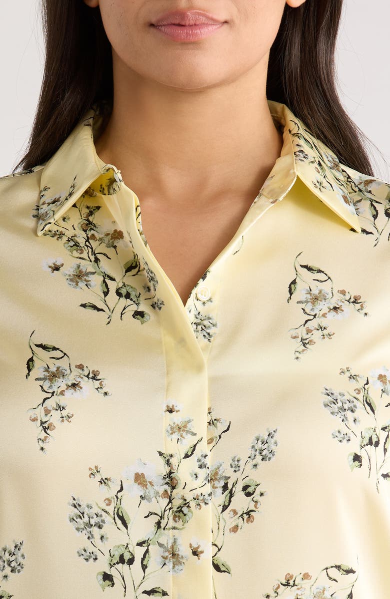 Anne Klein Print Button-Up Shirt, Alternate, color,