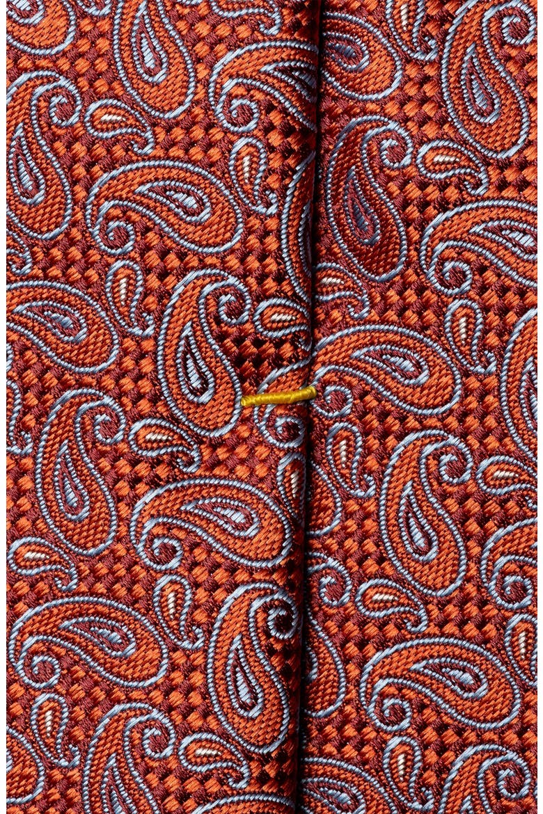 Paisley Silk Tie, Alternate, color, MEDIUM ORANGE