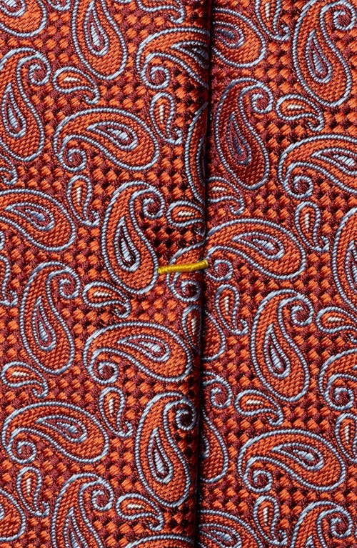 Eton Paisley Silk Tie In Red