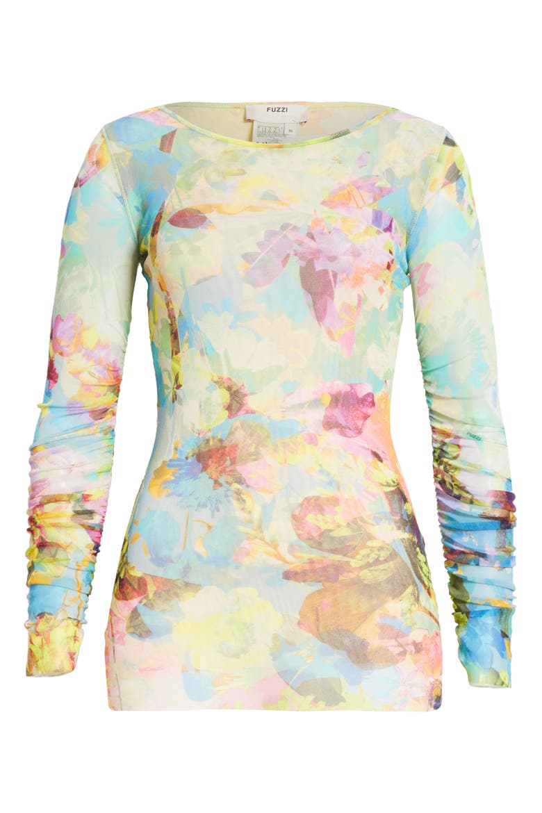 Floral Long Sleeve Top, Alternate, color, LIMPIDO