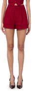 Alice + Olivia Conry Cuff Linen Blend Shorts