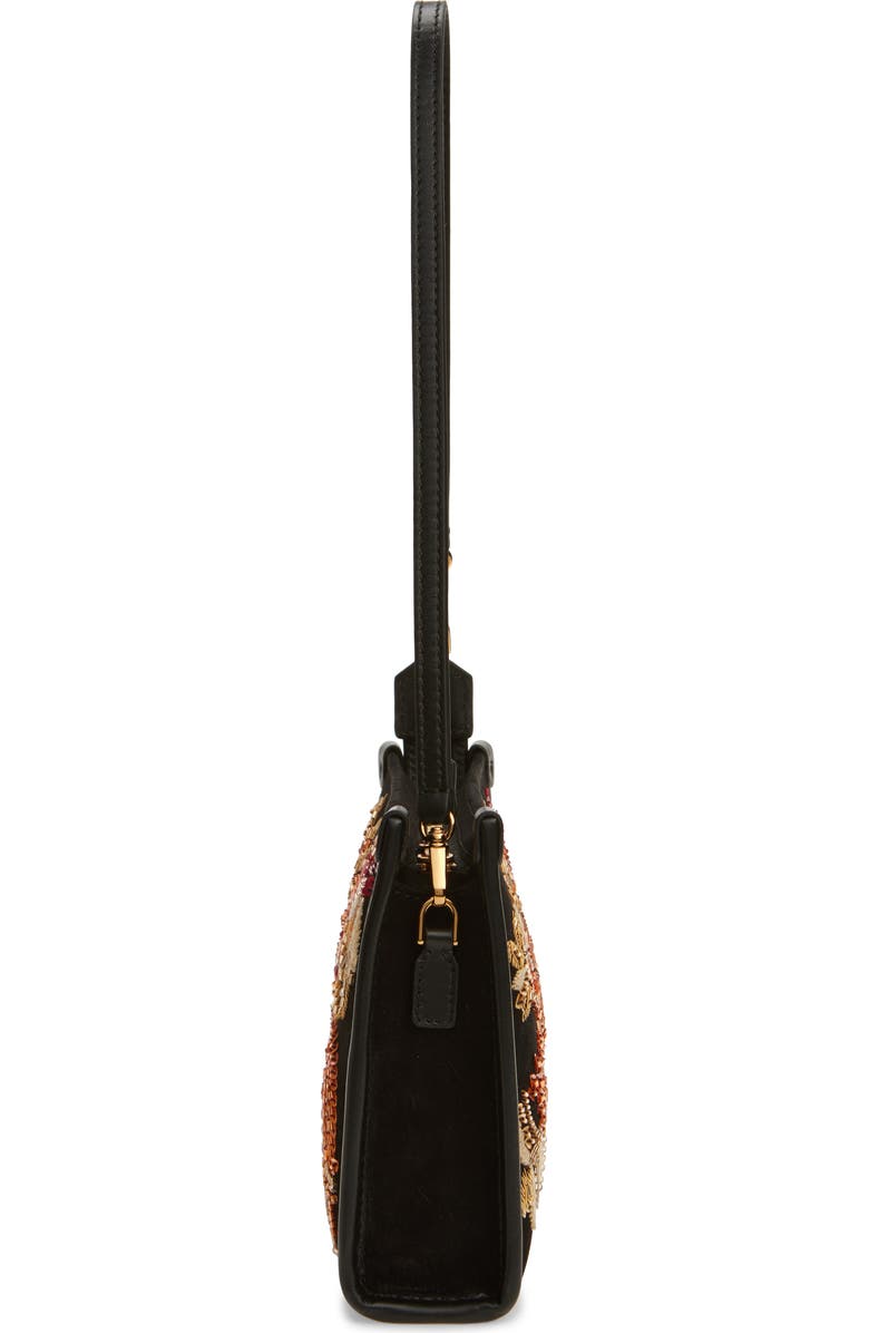 Etro Beaded Suede Shoulder Bag, Alternate, color,