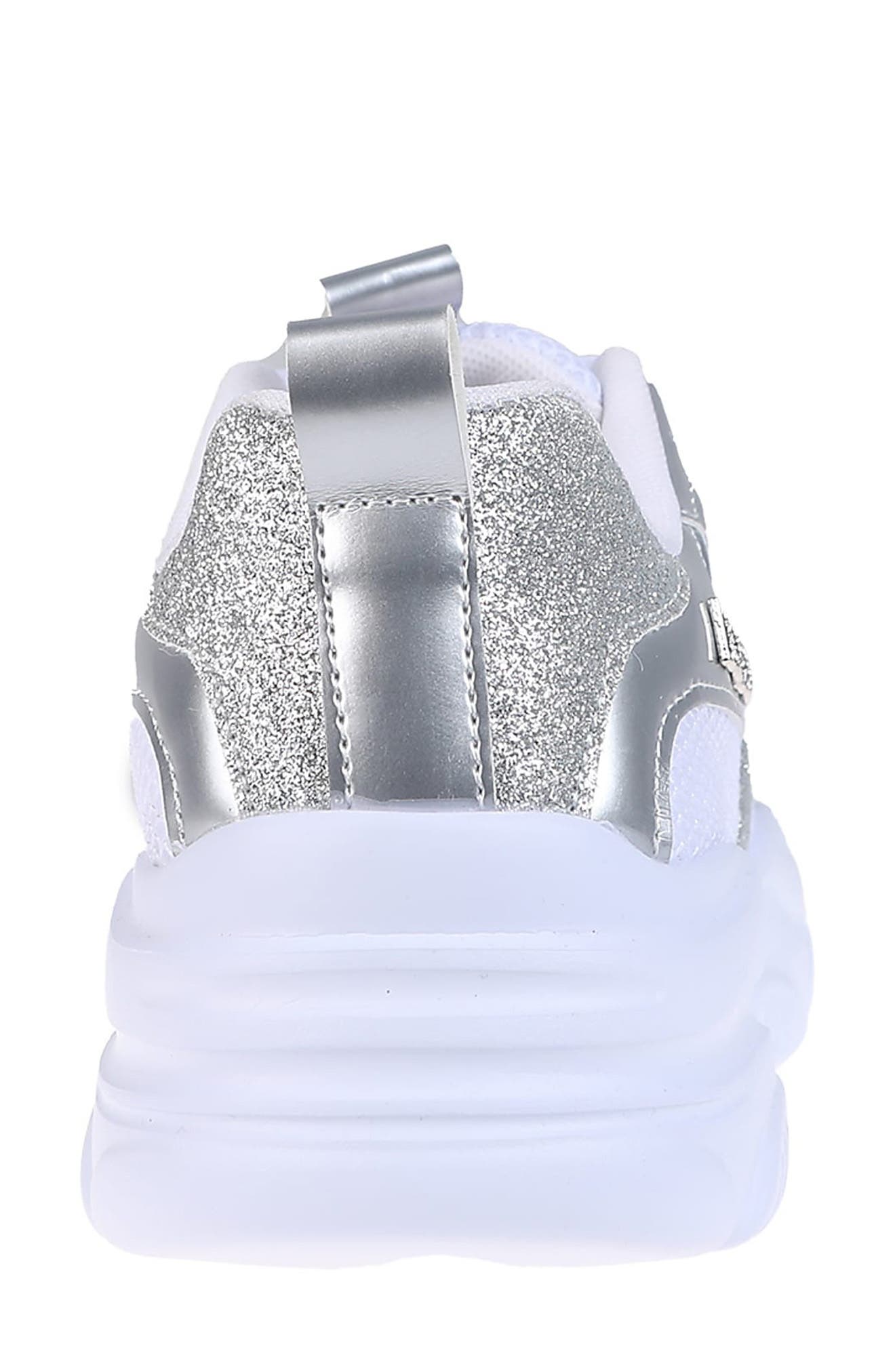 bebe Mixed Media Sneaker, Alternate, color, 