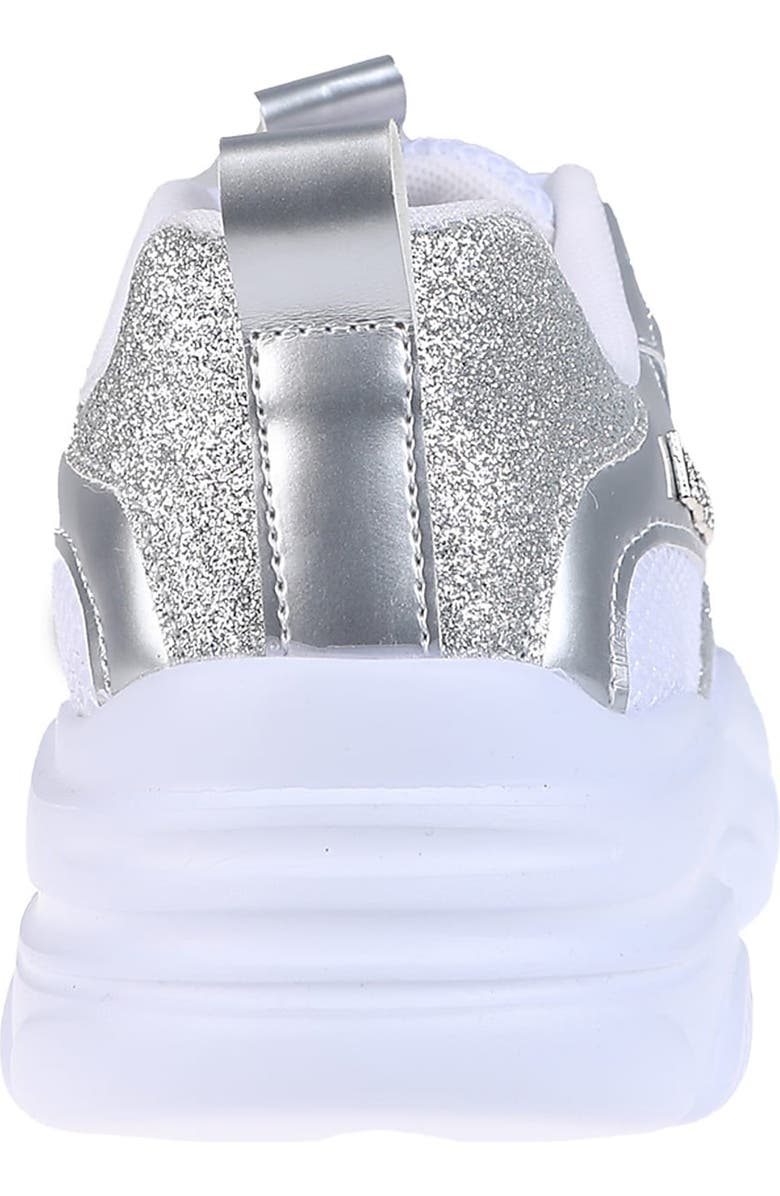 bebe Mixed Media Sneaker, Alternate, color,