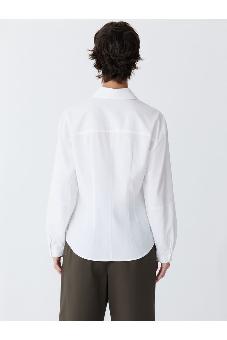 Lucia Lantern sleeve shirt, Alternate, color, White