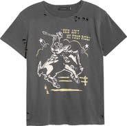 Junk Food Ain't My First Rodeo Distressed Graphic T-Shirt