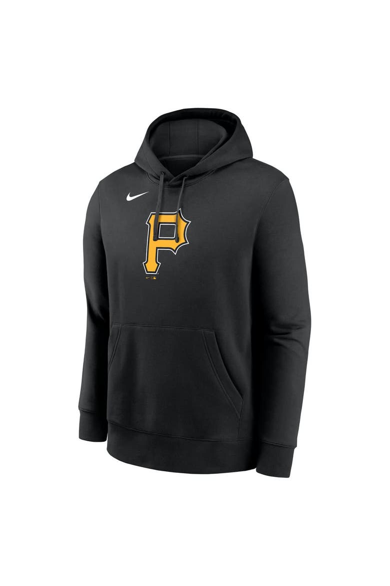 Men's Nike Black Pittsburgh Pirates Logo Club Fleece Pullover Hoodie, Alternate, color, Black