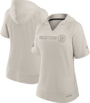 FANATICS Women's Fanatics Cream Boston Bruins Authentic Pro Road Fashion V-Neck Hoodie T-Shirt