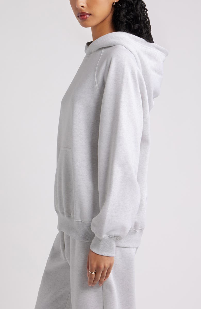 BP. Fleece Detail Oversize Raglan Hoodie, Alternate, color, Grey Fog Heather