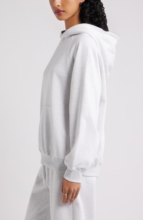 Bp. Fleece Detail Oversize Raglan Hoodie In White