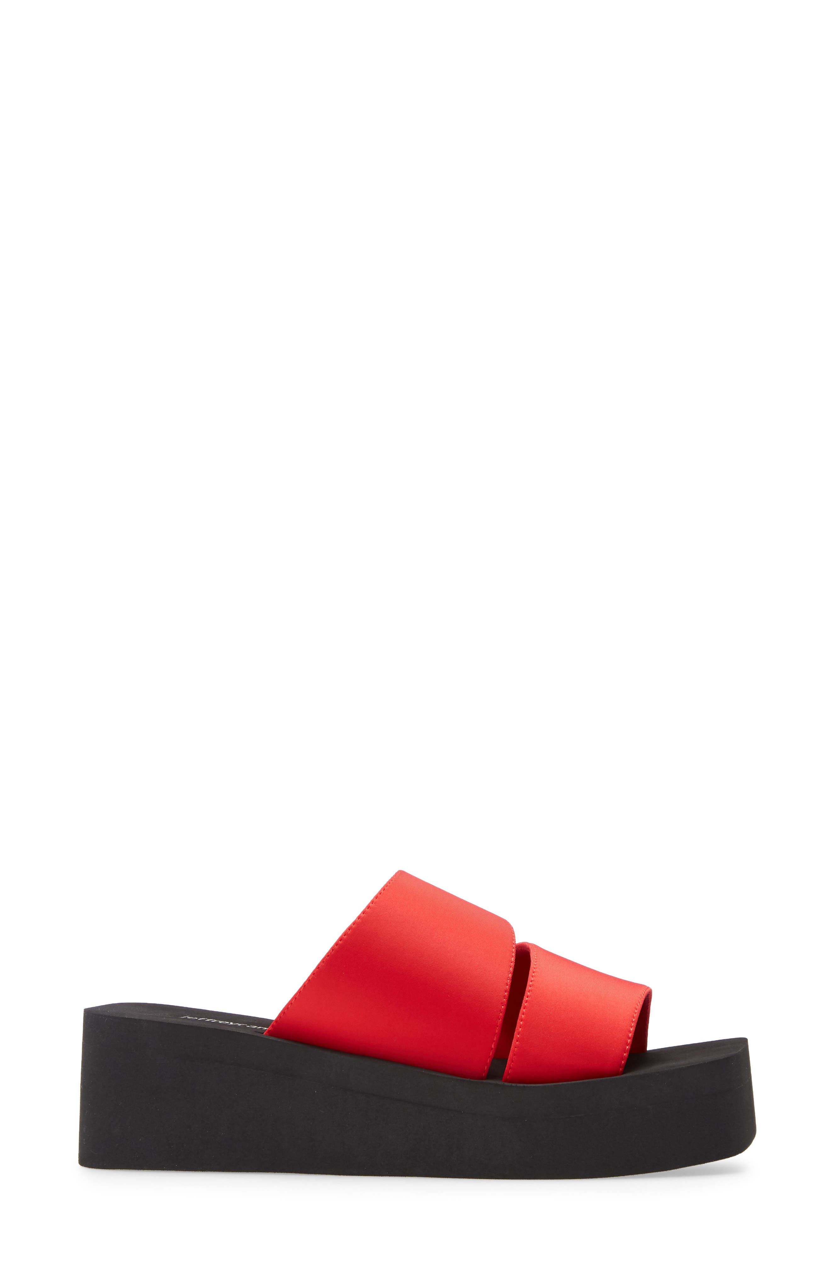 Wavey Wedge Slide Sandal, Alternate, color, RED NEOPRENE