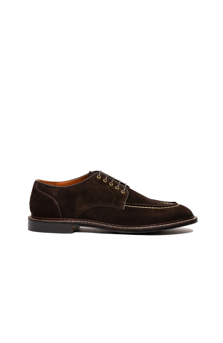 Grant Stone Moc Toe Derby, Main, color, Espresso Suede