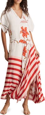 Reiss Alicia Tie Waist Maxi Dress