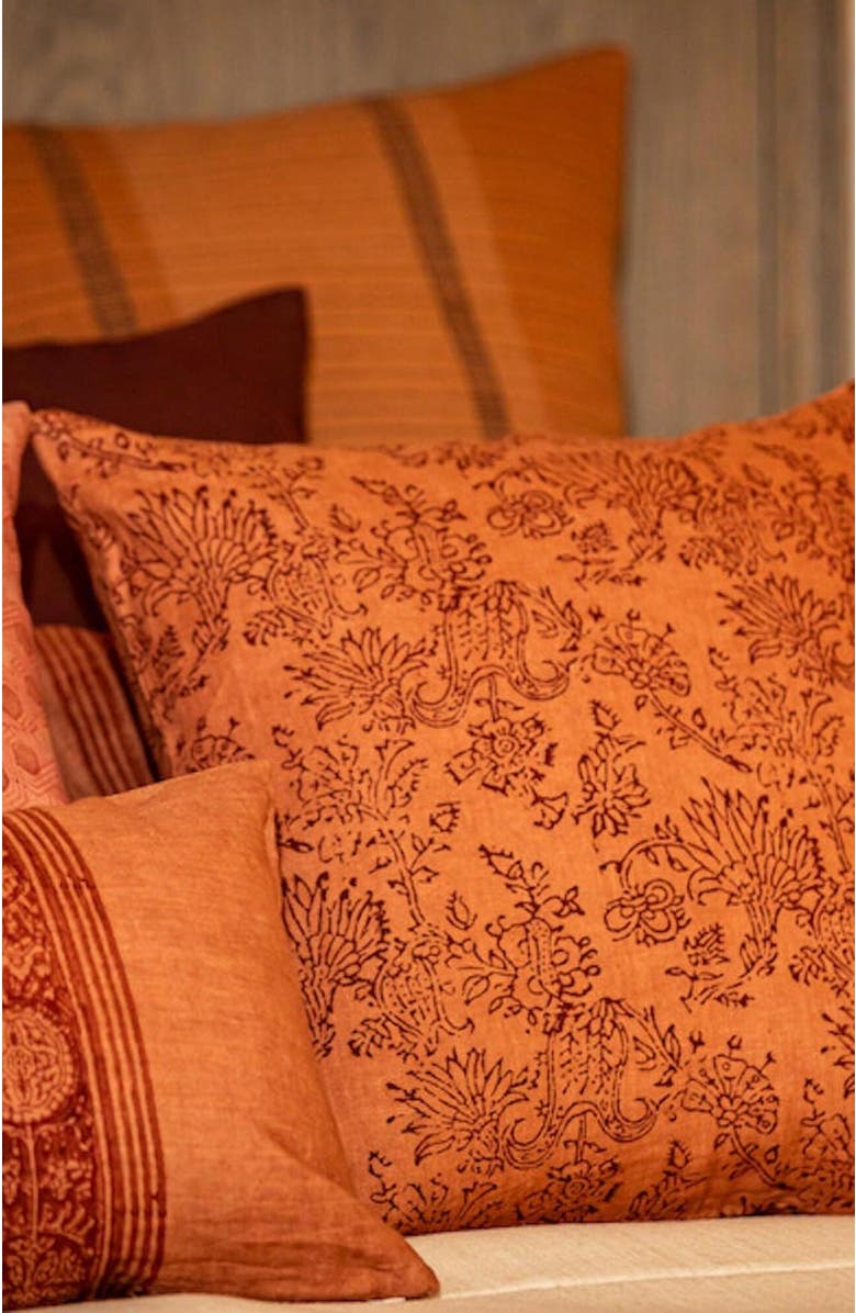 Alamwar Anjali Cinnamon/Clay Decorative Pillow Cover, Alternate, color, Cinnamon/Clay