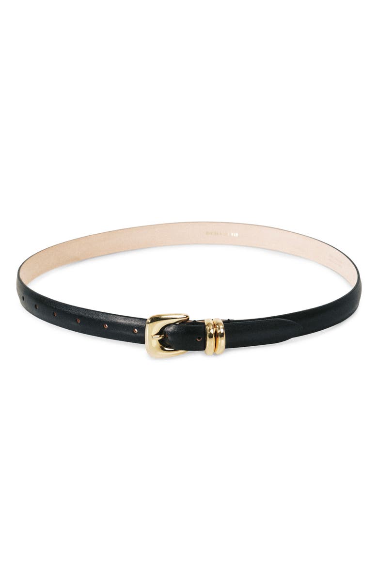 Déhanche Cupid Leather Belt, Main, color, Black/ Gold