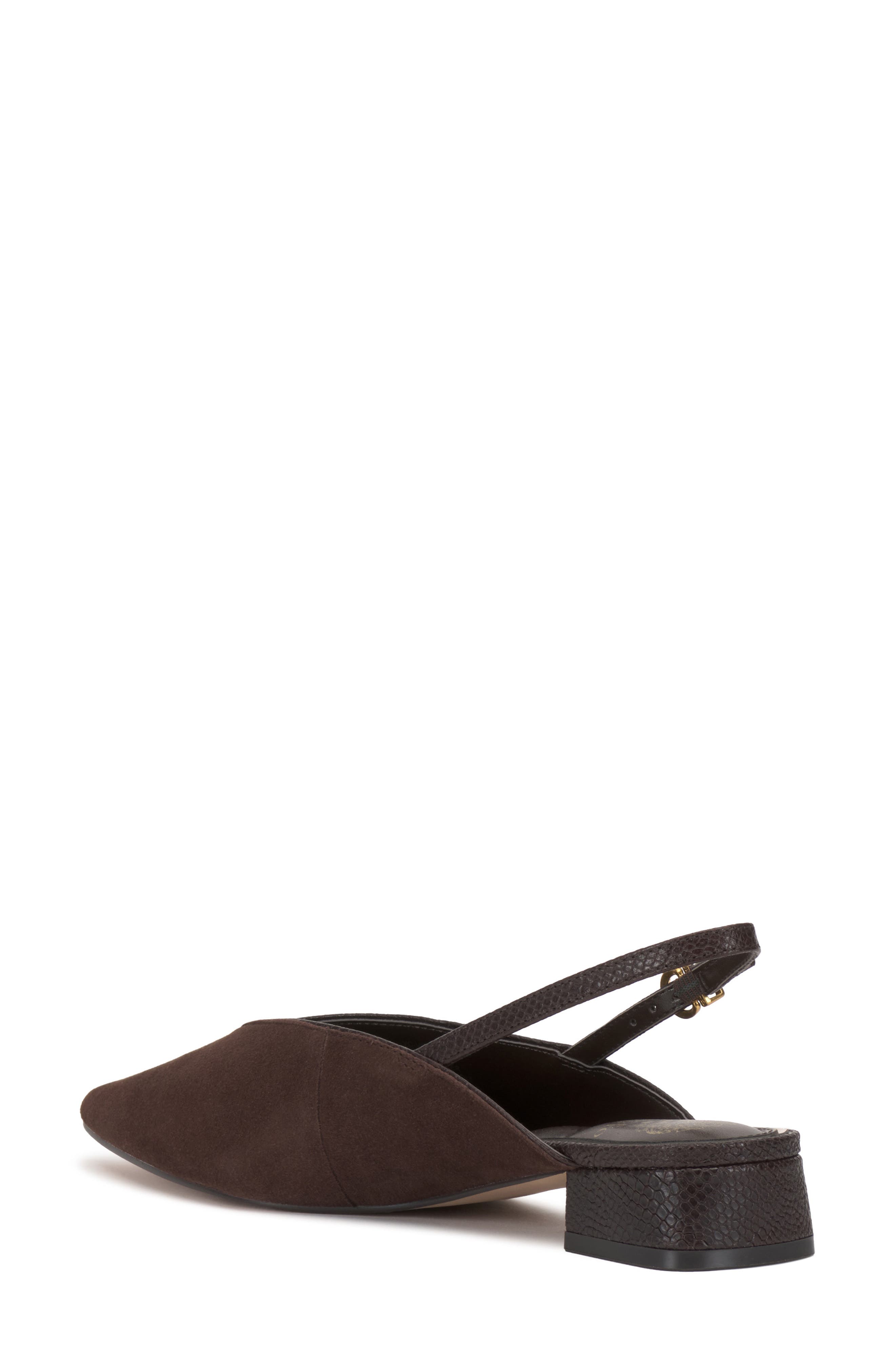 Venba Pointed Toe Slingback Flat, Alternate, color, BROWNIE / BROWN MULTI