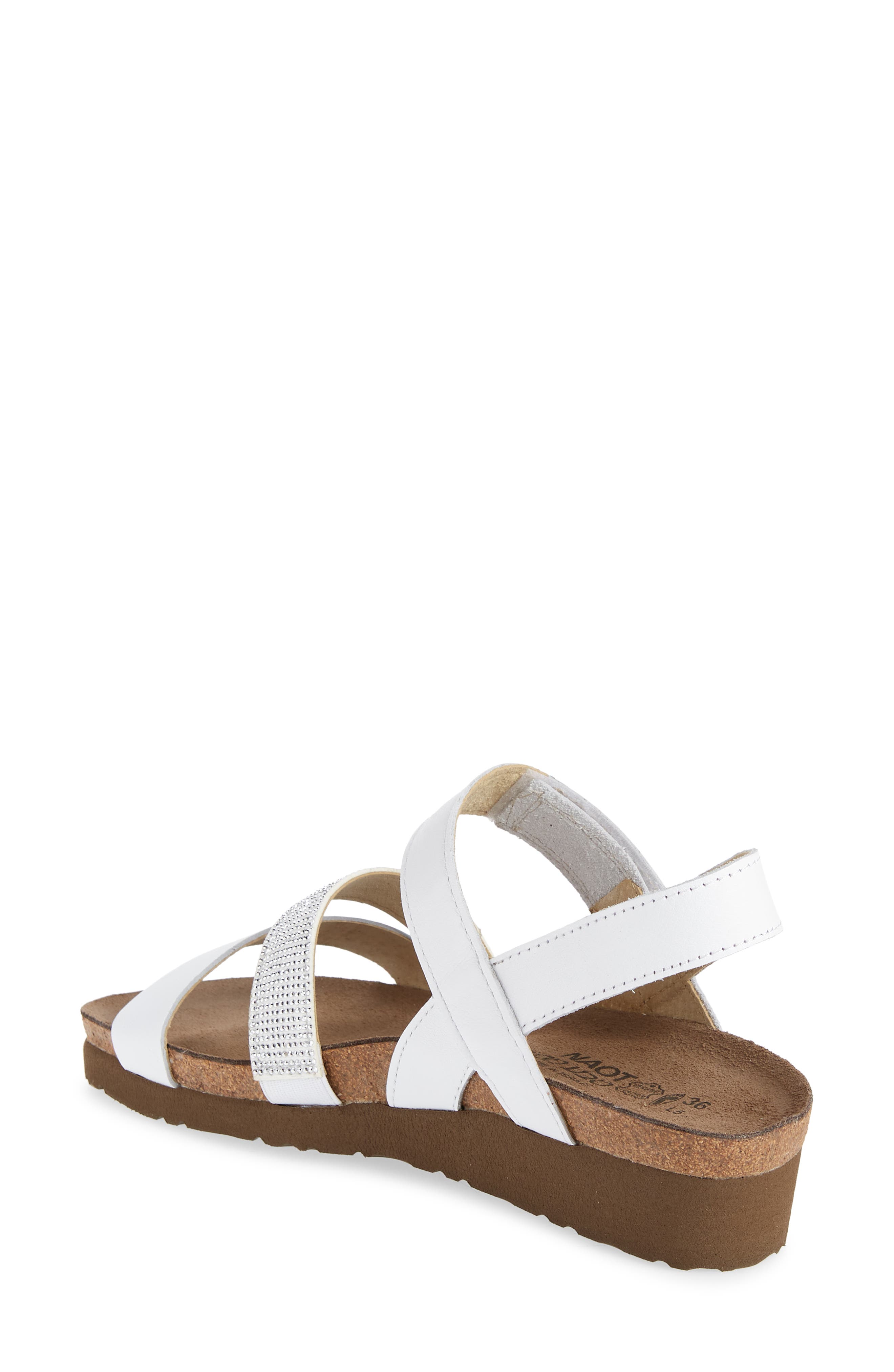 Naot 'Krista' Sandal, Alternate, color, White Leather