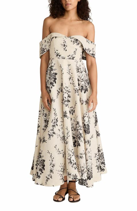 Emblem Fleur Structured Bodice Dress