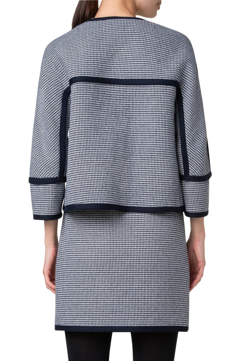 Houndstooth Double Face Jacket, Alternate, color, CREAM-NAVY
