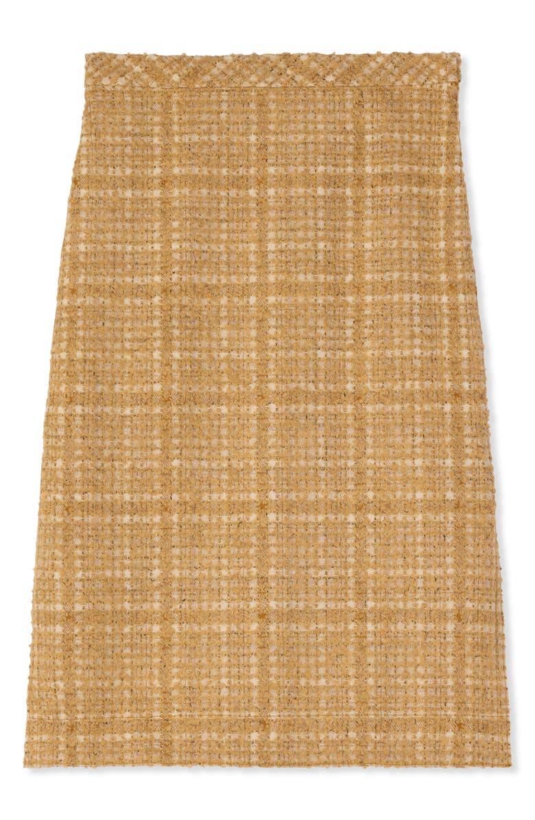 St. John Collection Tonal Tweed Side Slit Skirt, Alternate, color,