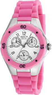 INVICTA Angel Lady Silicone Strap Watch, 38mm