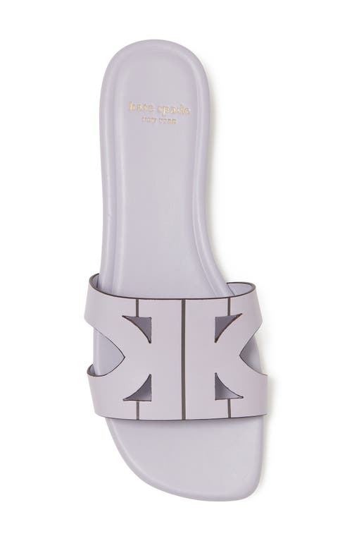 Kate Spade New York Duo Smooth Leather Slide Sandal In Lavender Cream