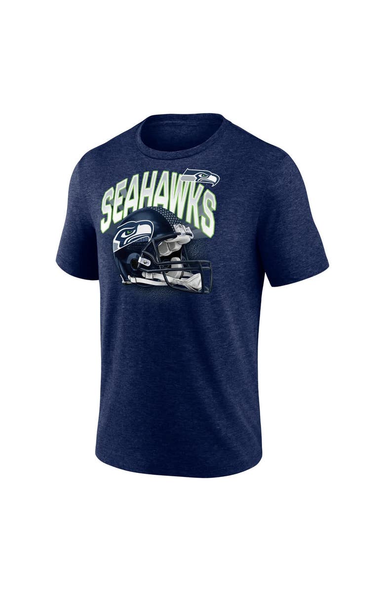 FANATICS Men's Fanatics Heather Navy Seattle Seahawks End Around Tri-Blend T-Shirt, Alternate, color, Heather Navy