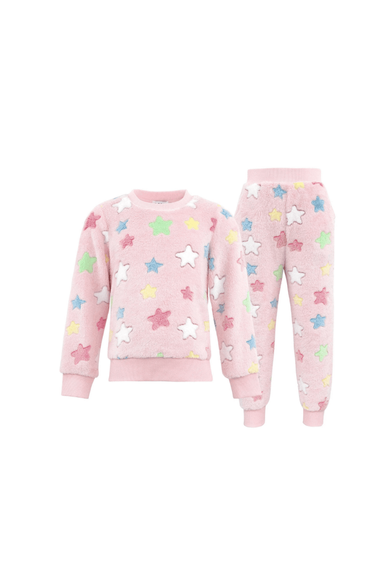 Pinky Stars Fuzzy Set, Main, color, Pink