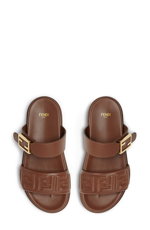 Fendi Slide Sandals With Buckle Detail And Flat Sole