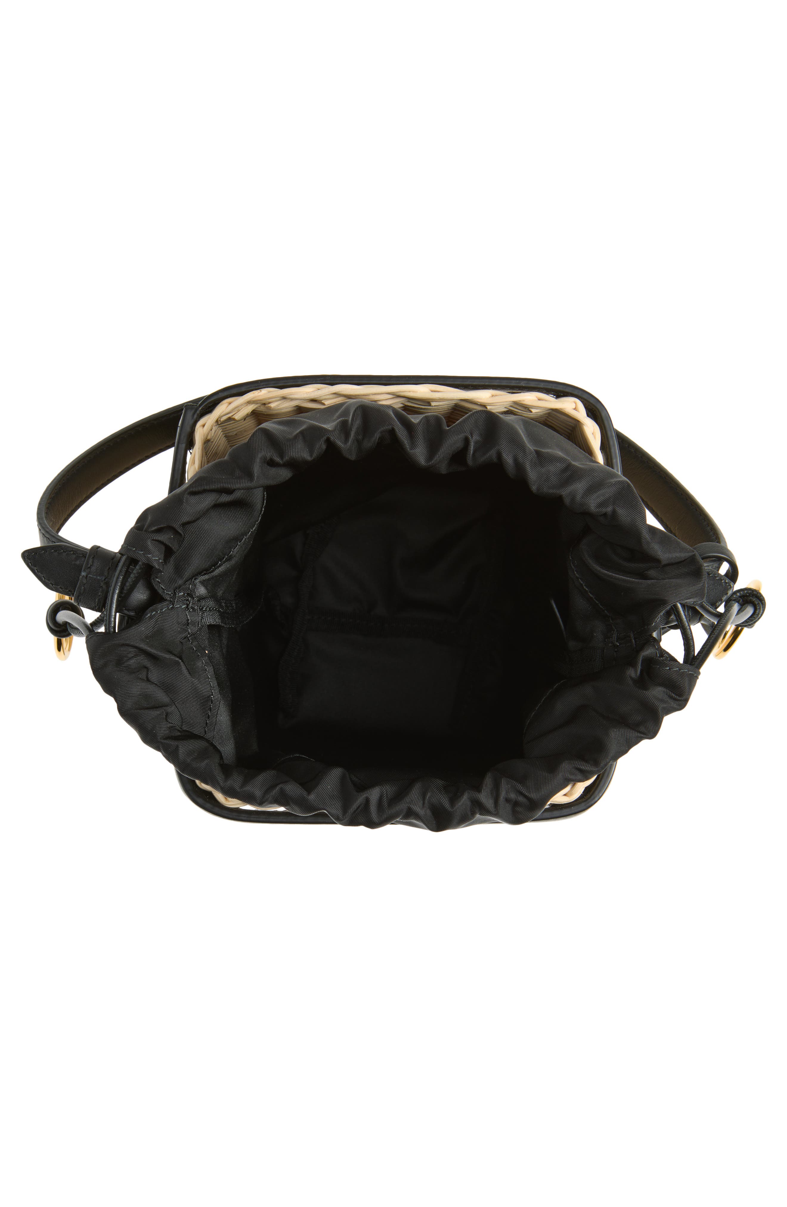 Woven Rattan Basket Bag, Alternate, color, NOIR 999