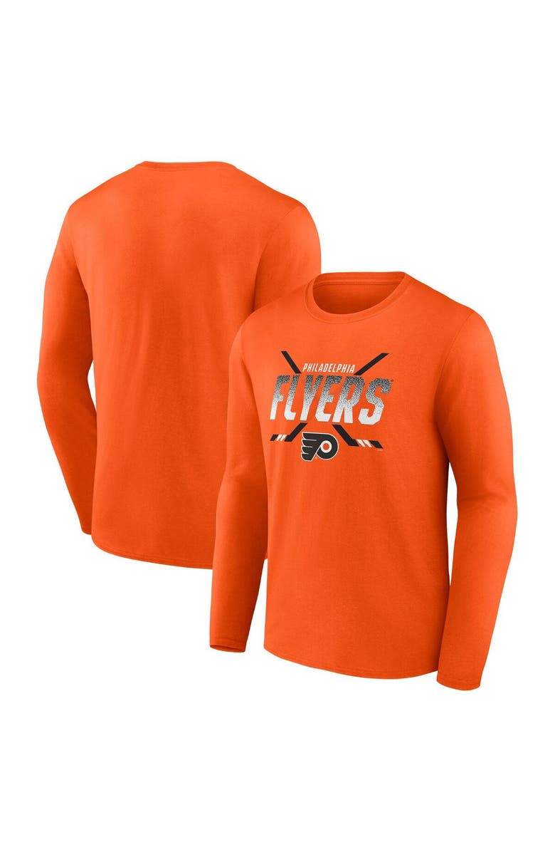 FANATICS Men's Fanatics Orange Philadelphia Flyers Covert Long Sleeve T-Shirt, Alternate, color, Orange