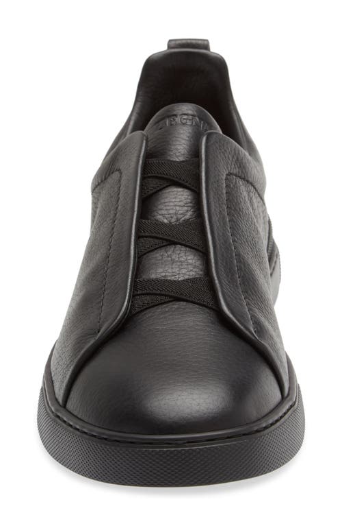 Zegna Triple Stitch Sneakers In Black