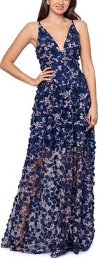 On sale Xscape 3D Floral Fit and Flare Midi Dress