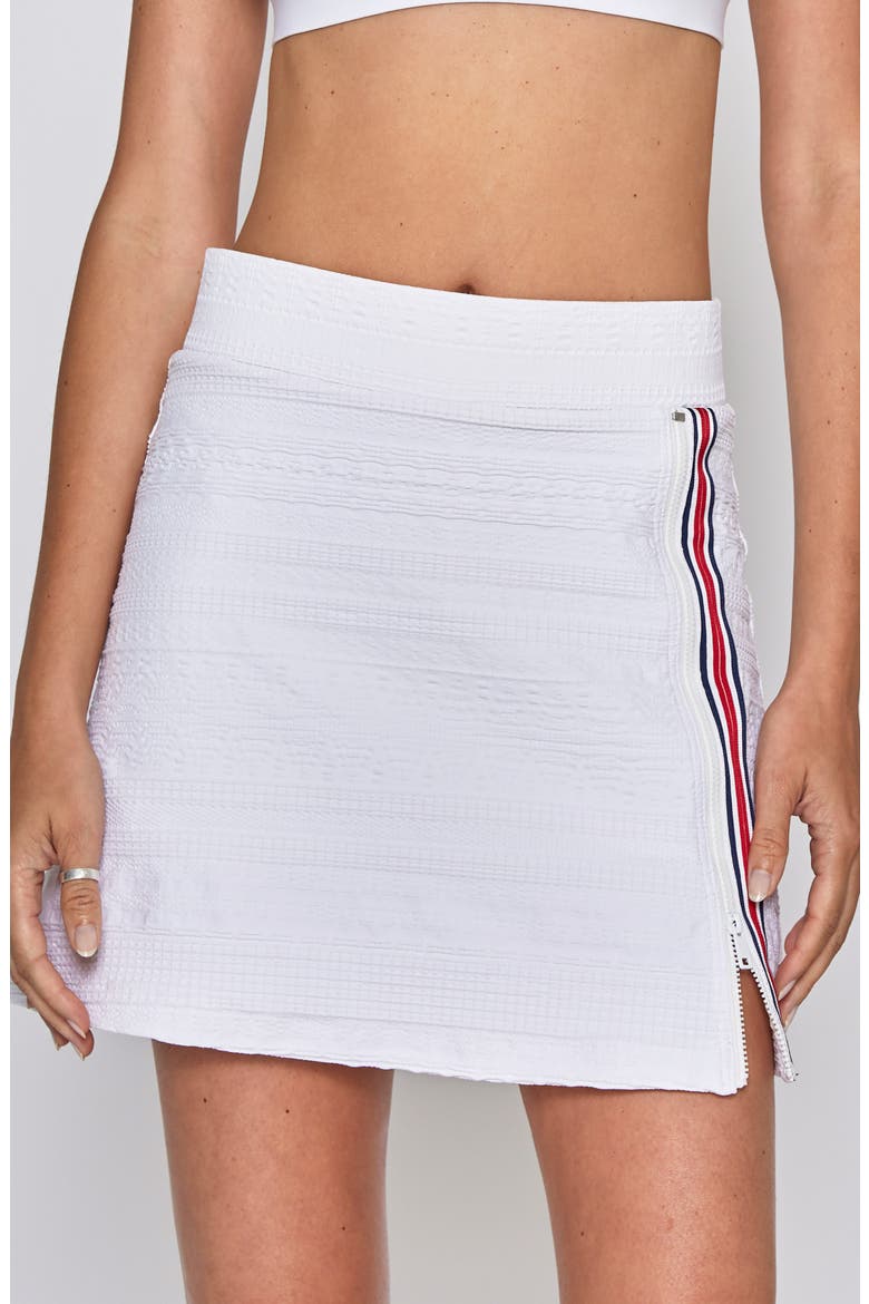 SIDE ZIP SKORT, Main, color, WHITE