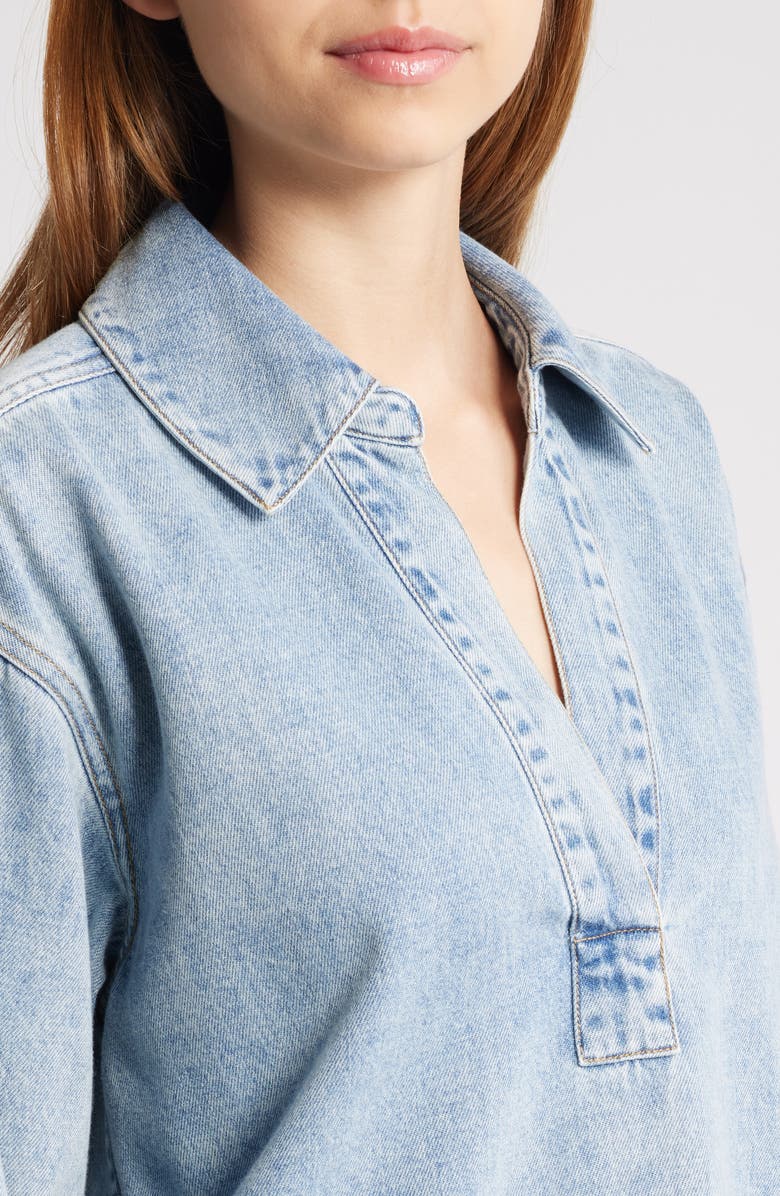Rails Bennett Denim Popover Shirt, Alternate, color, Faded Indigo