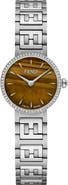 Fendi Women's Diamond Bezel Tiger's Eye Bracelet Watch - 0.16 ctw, 19mm