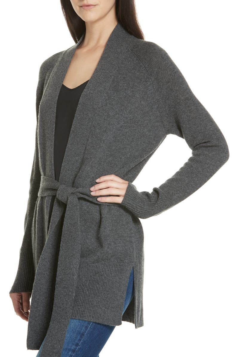 Theory Malinka O Cashmere Tie Waist Cardigan, Alternate, color,