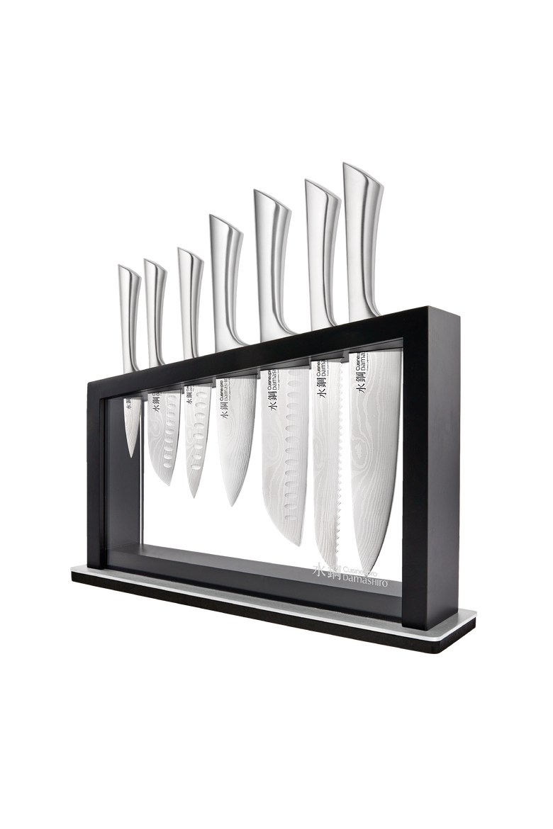 Damashiro® 8-Piece Satori Knife Block, Main, color, Silver