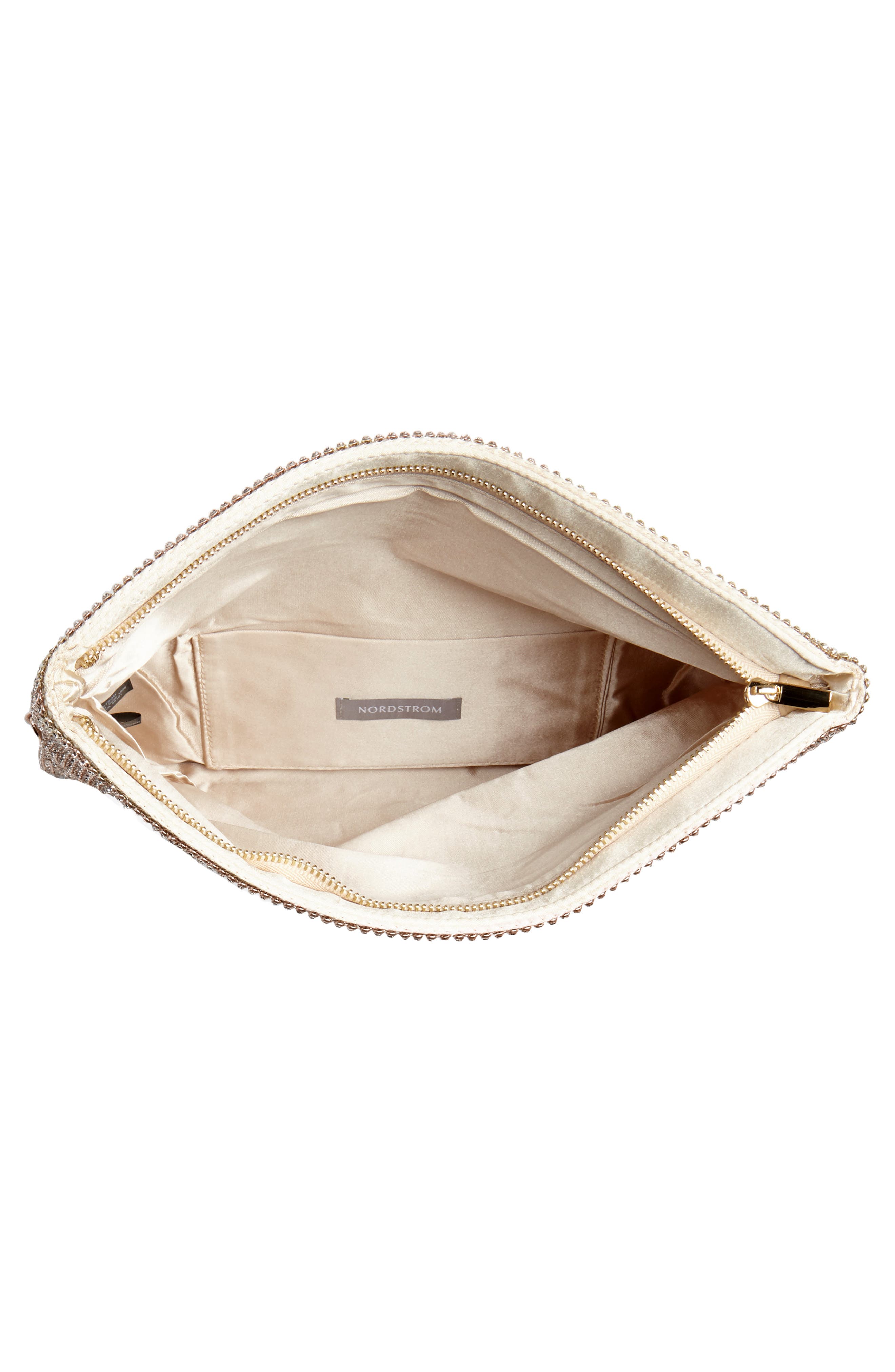 Nordstrom Crystal Mesh Foldover Clutch, Alternate, color, 