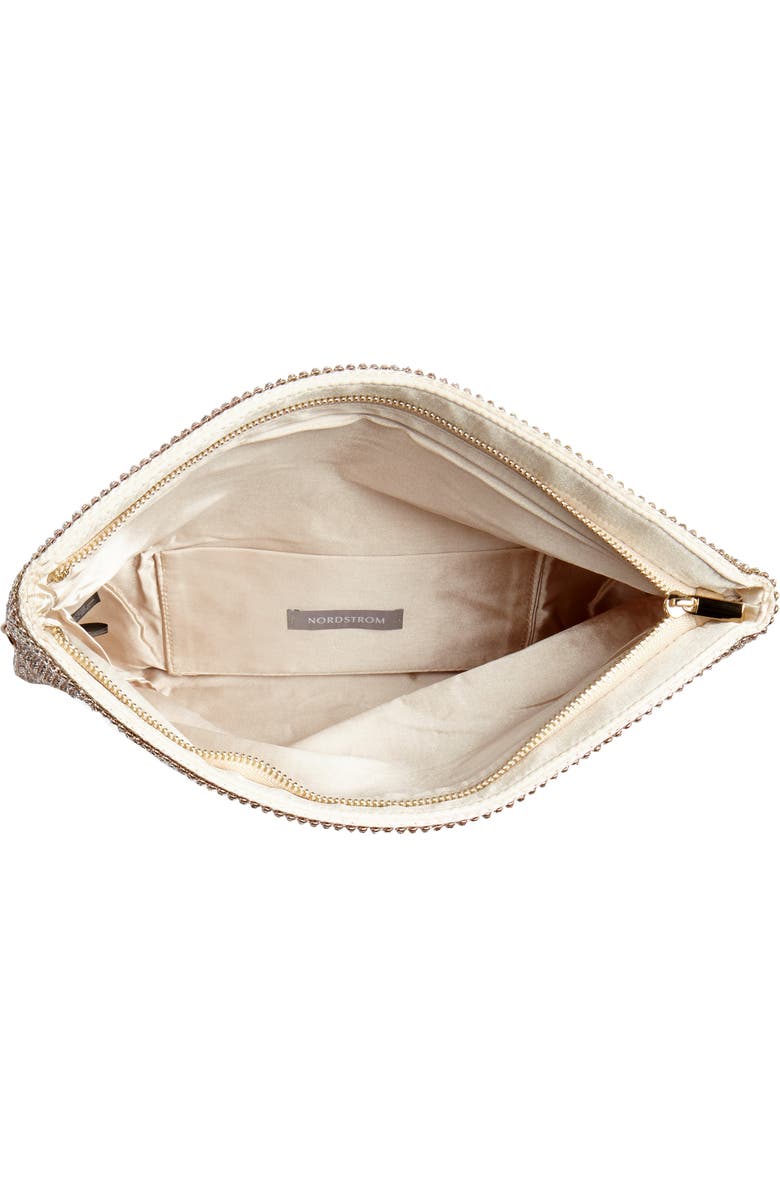 Nordstrom Crystal Mesh Foldover Clutch, Alternate, color,