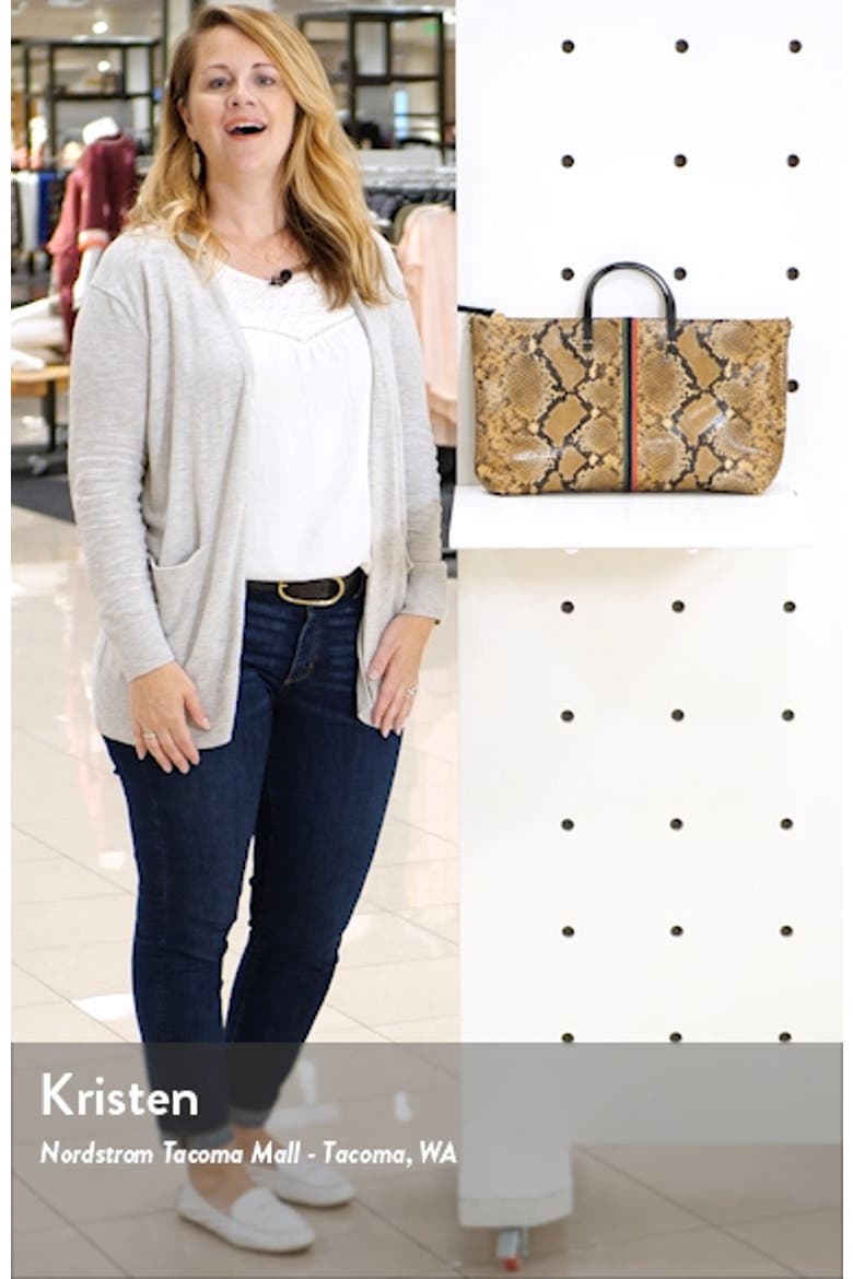 Attache Snake Embossed Goatskin Leather Tote video