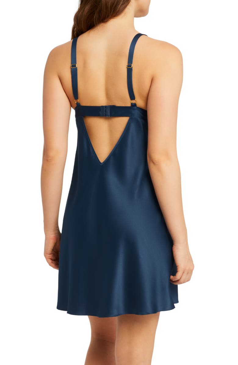 Rya Collection Geneva Charmeuse Chemise, Alternate, color, 