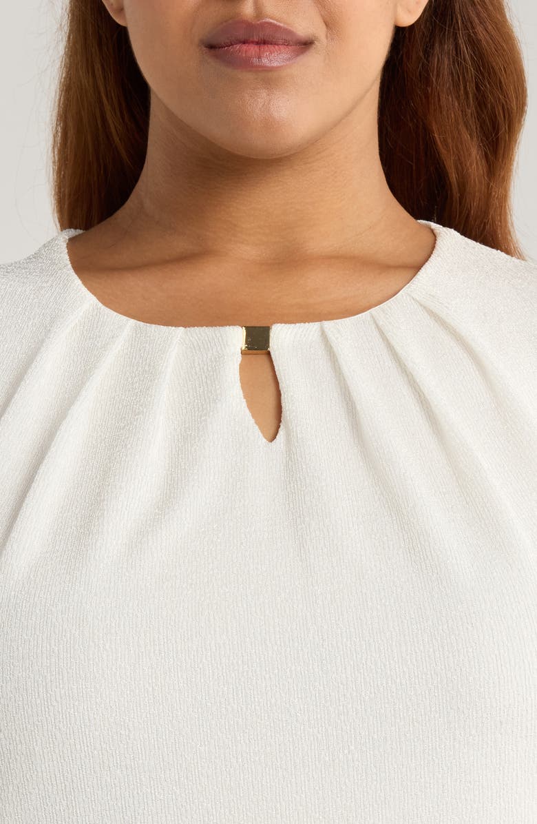 KASPER Pleat Neck Sleeveless Top, Alternate, color, 