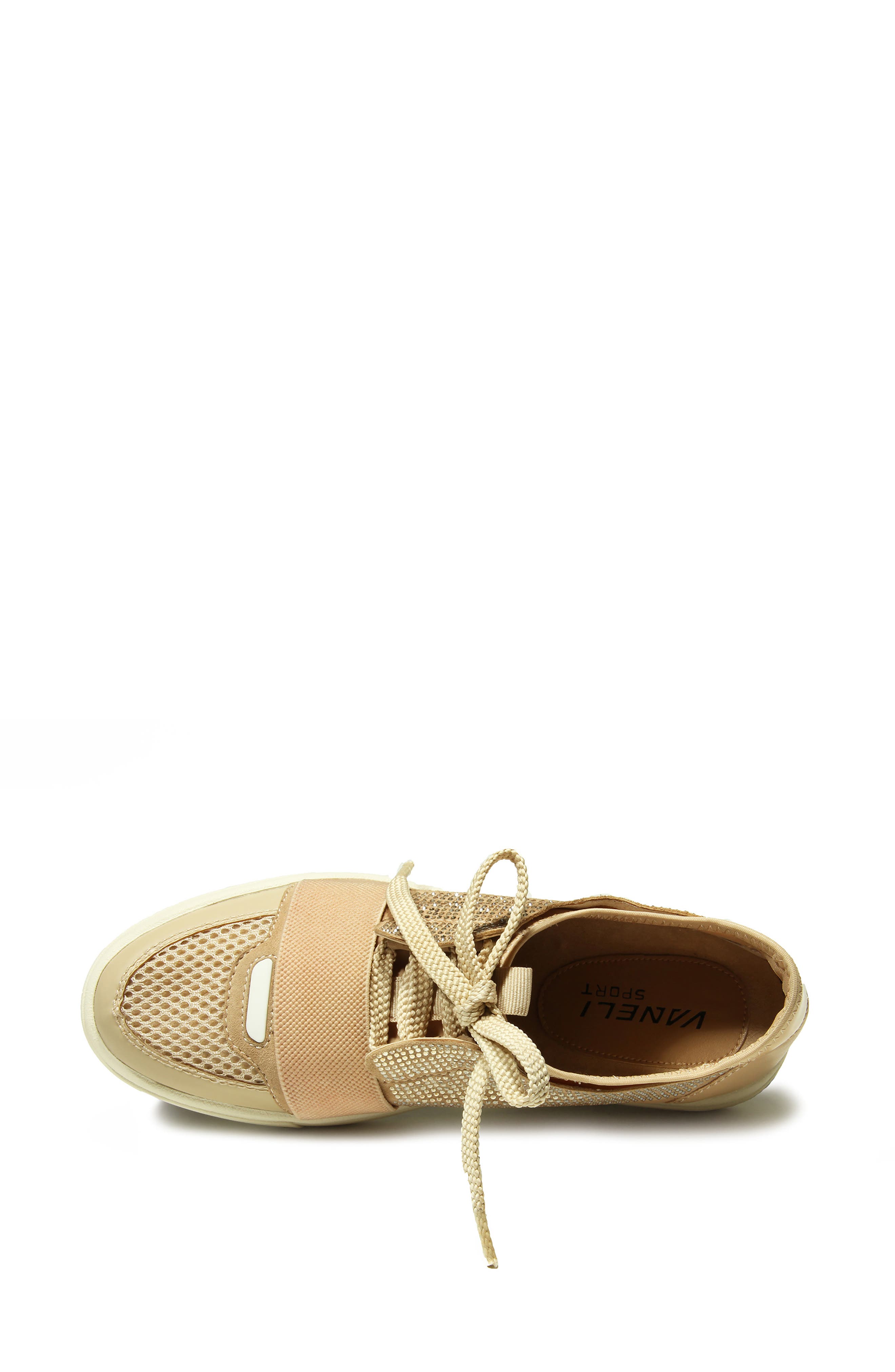 Onella Lace-Up Sneaker, Alternate, color, BEIGE SUEDE