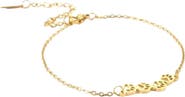 DLORIA Pawsy Daisy Paw Print Link Chain Bracelet