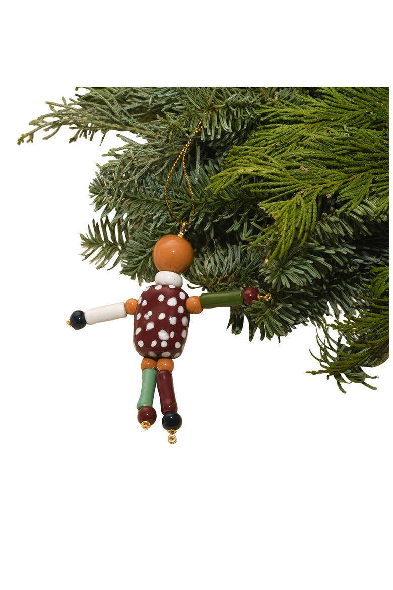 x Ames Jipi Santa Set of 5 Ornaments, Alternate, color, RED