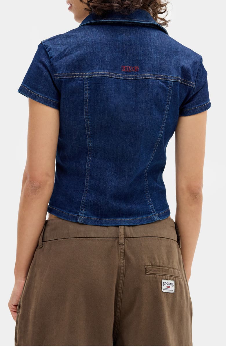 BDG Urban Outfitters Short Sleeve Denim Button-Up Shirt, Alternate, color, 